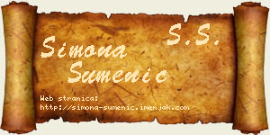 Simona Sumenić vizit kartica